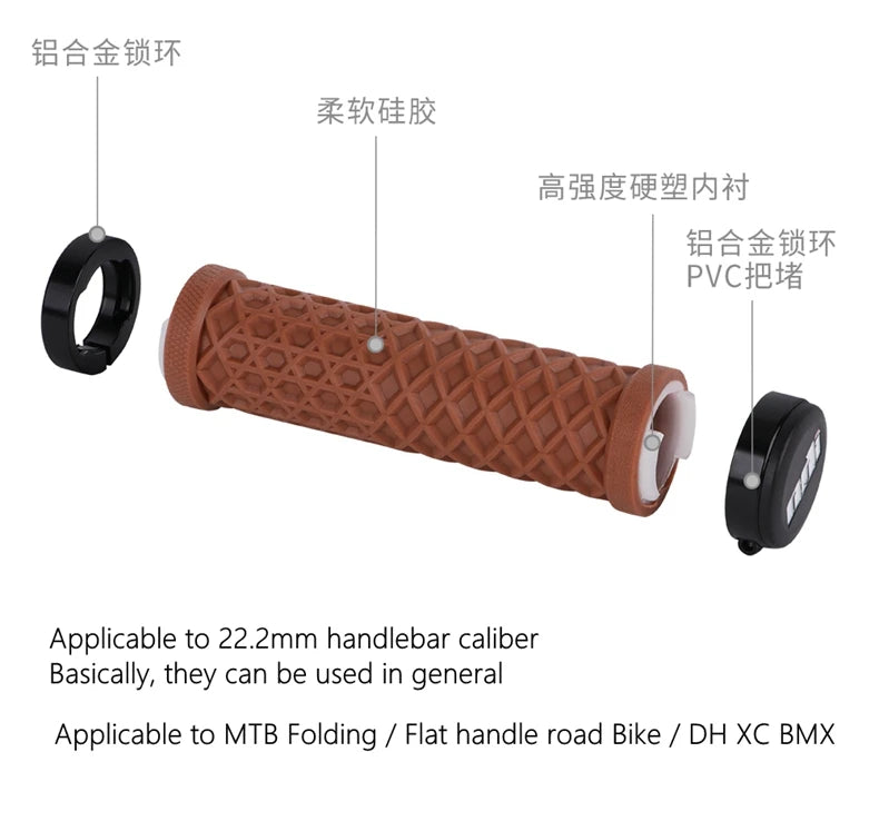 ODI Van Bicycle Handlebar Grips Lock-On Anti-slip Shock Absorption MTB, BMX Bike Grip