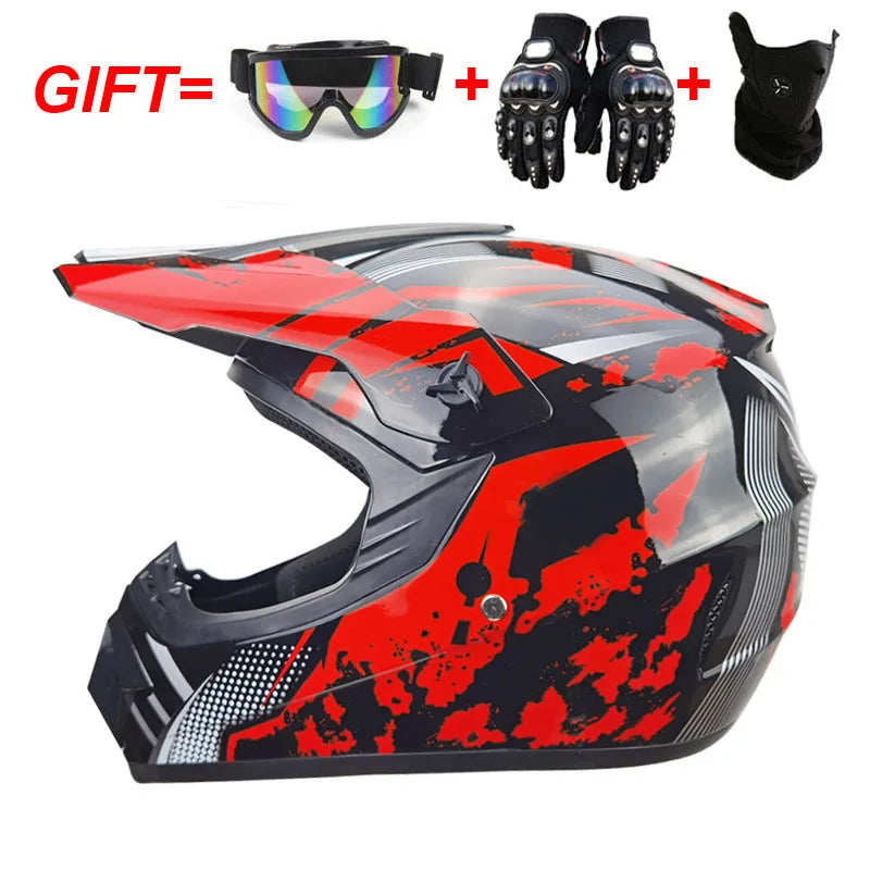 Motorcycle Helmet Youth Kids Adult Full Helmets Motocross Off-road Safety Protection DOT