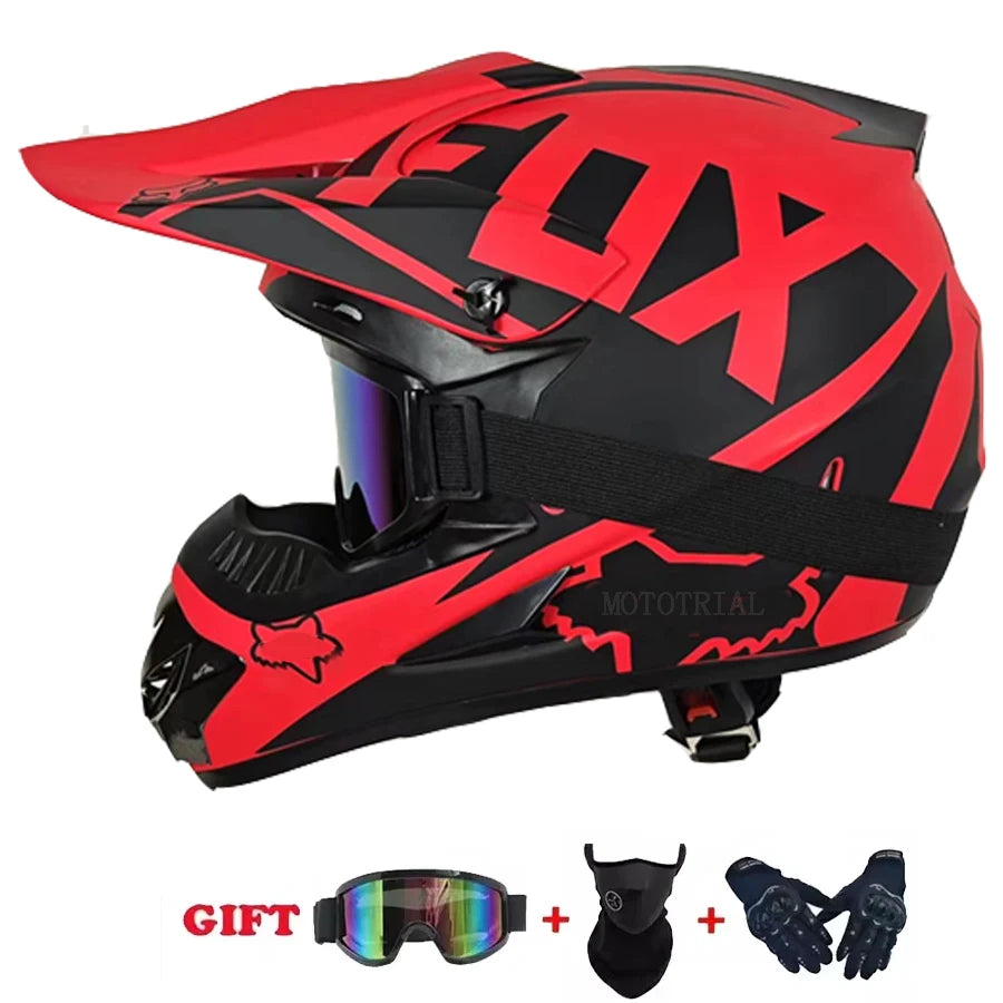 Motorcycle Helmet Youth Kids Adult Full Helmets Motocross Off-road Safety Protection DOT