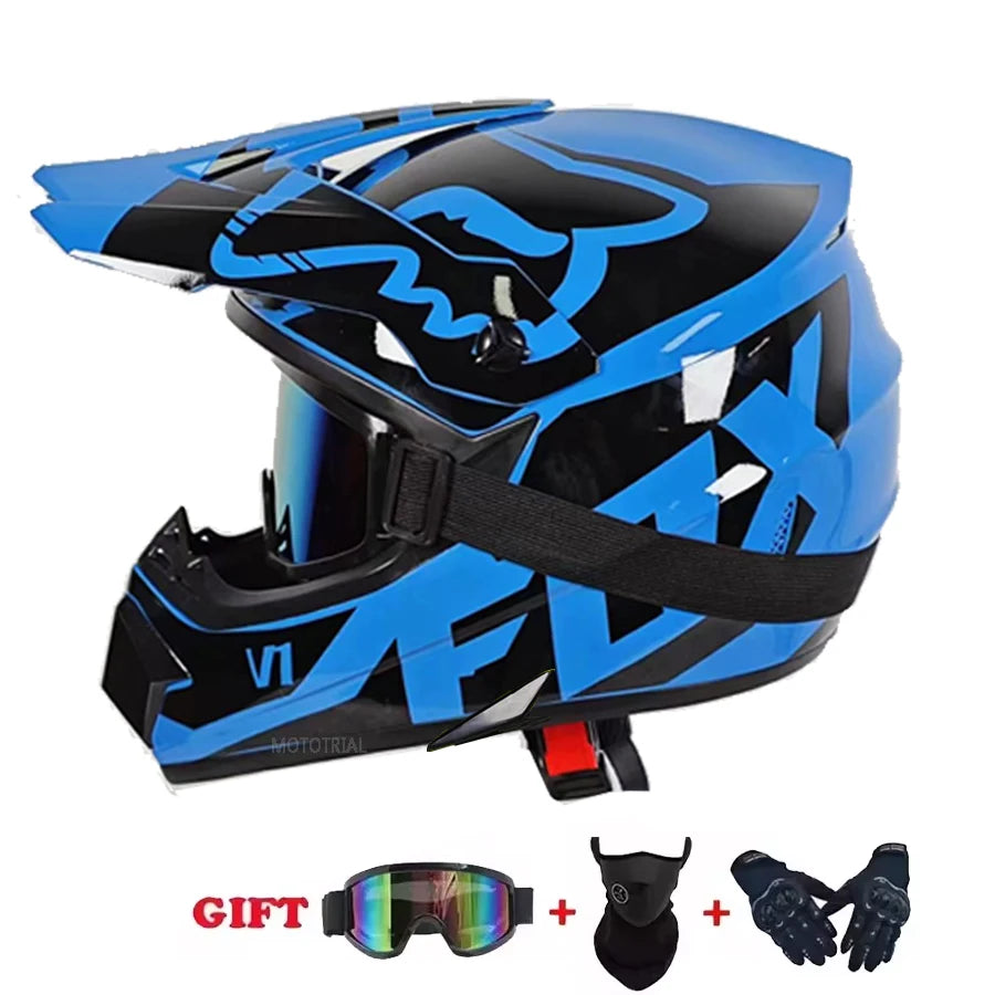 Motorcycle Helmet Youth Kids Adult Full Helmets Motocross Off-road Safety Protection DOT
