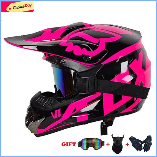 Motorcycle Helmet Youth Kids Adult Full Helmets Motocross Off-road Safety Protection DOT