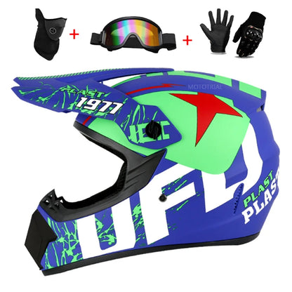 Motorcycle Helmet Youth Kids Adult Full Helmets Motocross Off-road Safety Protection DOT
