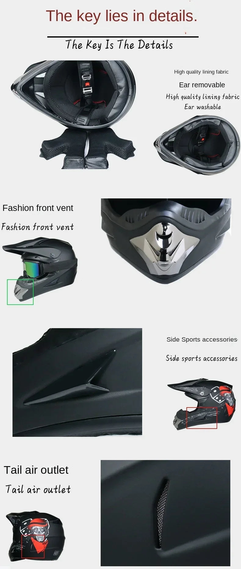 Motorcycle Helmet Youth Kids Adult Full Helmets Motocross Off-road Safety Protection DOT