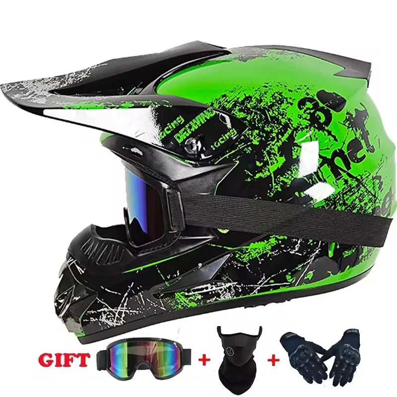 Motorcycle Helmet Youth Kids Adult Full Helmets Motocross Off-road Safety Protection DOT